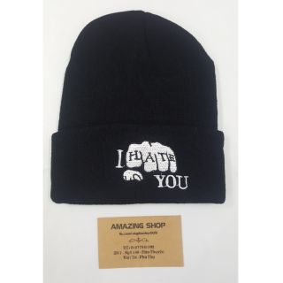 Mũ len I hate U (clip shop quay)