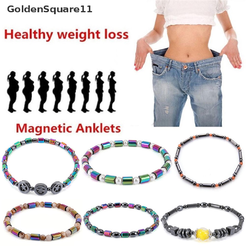 [Goldsquare11] Vòng Đeo Chân Bằng Đá Hematite Giảm Cân Lành Mạnh Cho Phụ Nữ