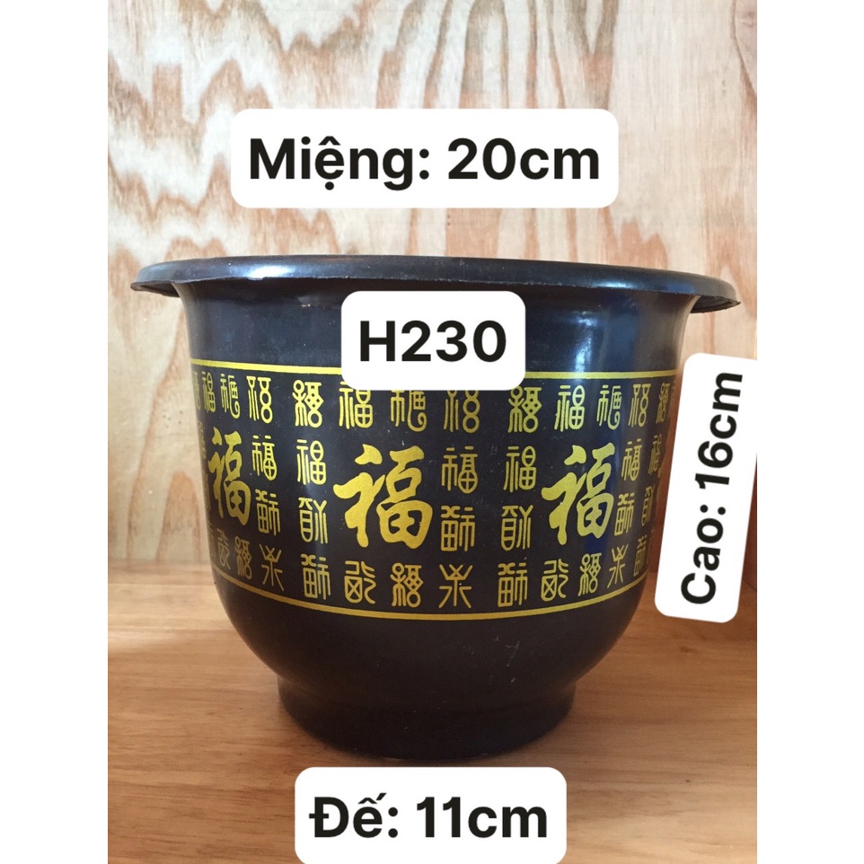 5 CHẬU NHỰA TRỒNG HOA MẪU CHỮ PHÚC #H230 (KÍCH RỄ MẦM CÂY ,KEO LIỀN SẸO ,BẠT PHỦ ĐẤT CHỐNG CỎ MỌC...)