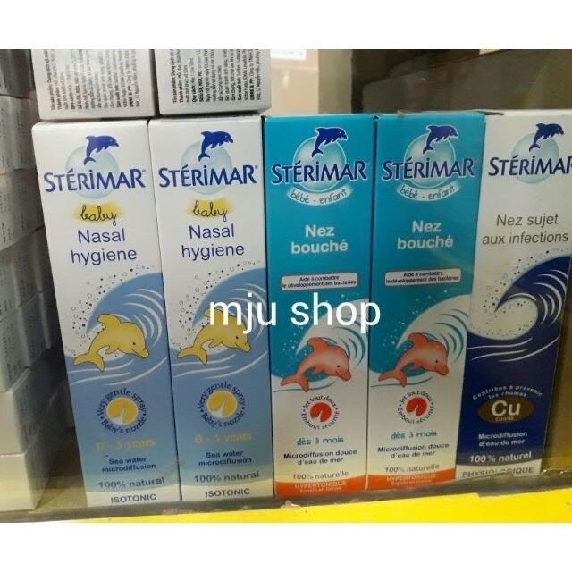 [CHÍNH HÃNG) Xịt muối biển Sterimar Baby (50ml)