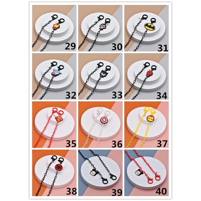 Dây Đeo Mắt Kính Bằng Acrylic Chống Trượt Họa Tiết Hoạt Hình