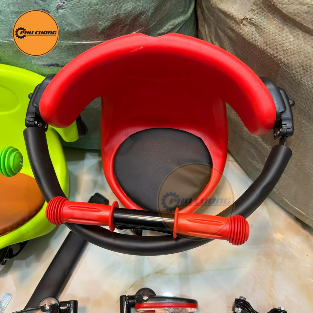 Ghế ngồi xe đạp phía trước cho bé - Khung ghế tiêu chuẩn cao, đảm bảo an toàn tuyệt đối &amp; có vòng đai bảo vệ xung quanh
