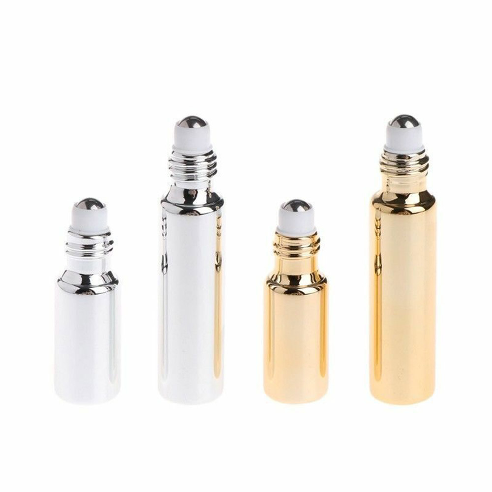 (Hàng Mới Về) Lọ Rỗng Đựng Tinh Dầu Thiết Kế Đầu Bi Lăn 5 / 10ml Tiện Dụng Cho Du Lịch