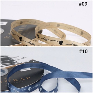 Ruy băng lụa chữ love hình tim 1cm
