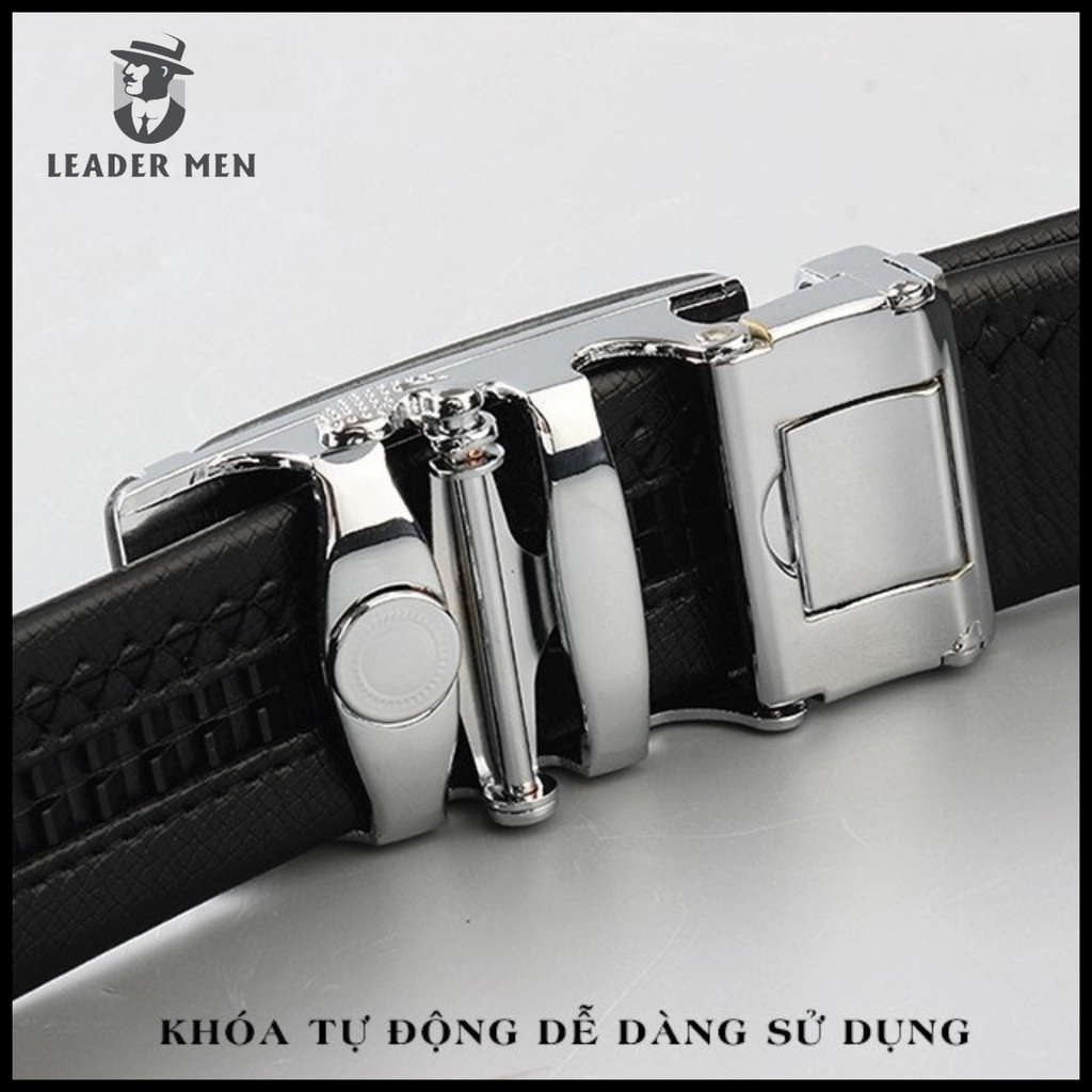 Dây Thắt Lưng Nam LMEN Cao Cấp Khóa Tự Động - Thắt Lưng Nam Da PU Thời Trang Kiểu Dáng Sang Trọng - Bảo Hành 12 Tháng
