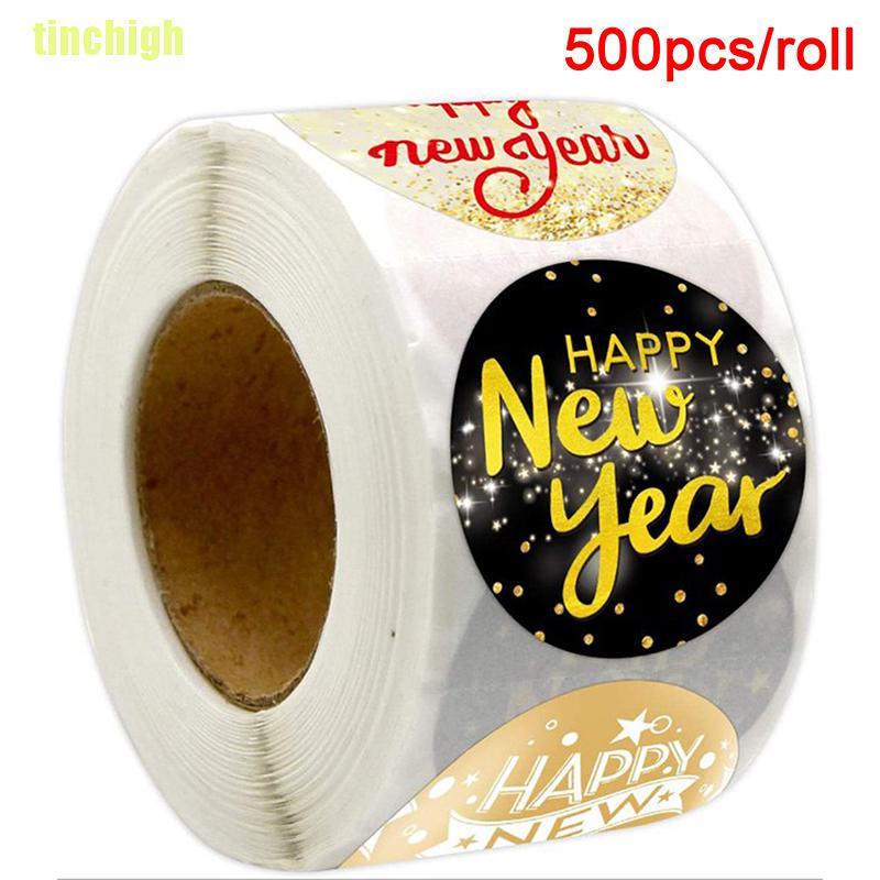 Set 500 Miếng Dán Chúc Mừng Năm Mới Lấp Lánh