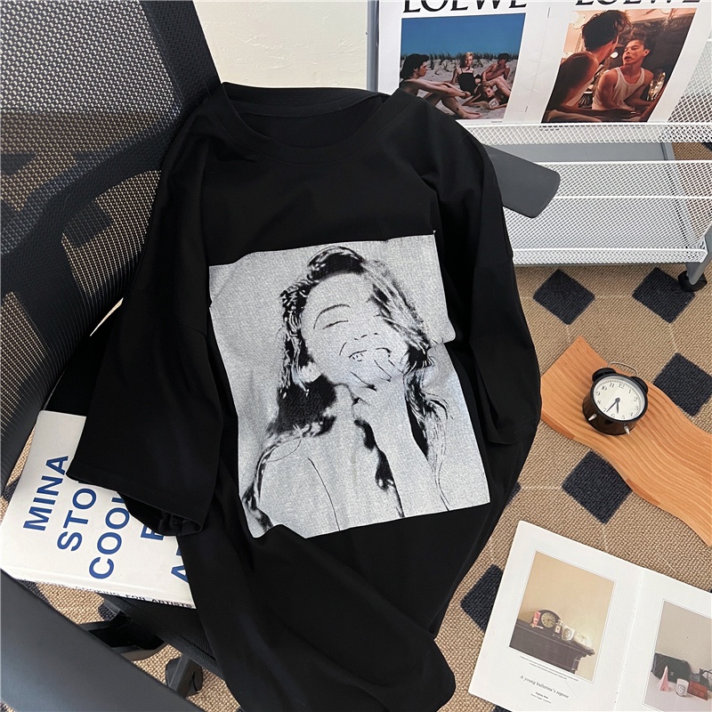 SUXI Áo Thun Tay Ngắn In Họa Tiết Thời Trang Mùa Hè Cho Nữ