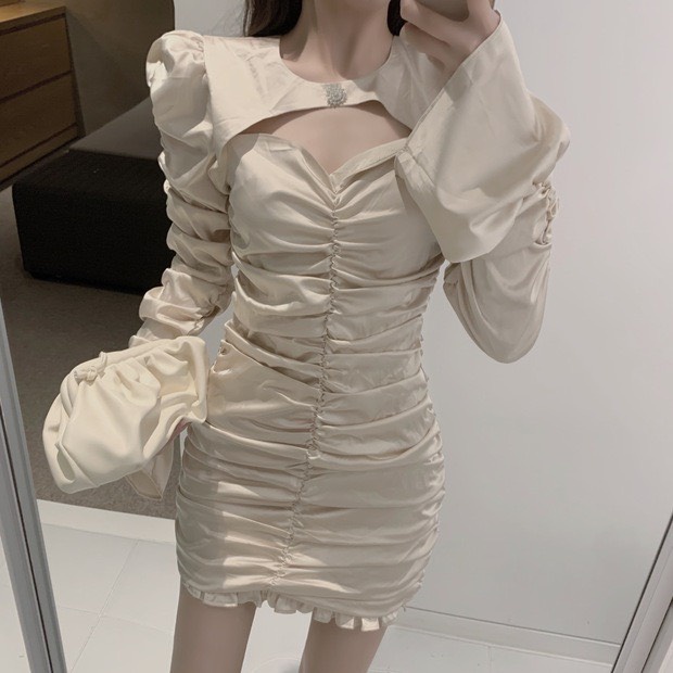 Đầm dáng ôm tay dài Emilyshop ulzzang