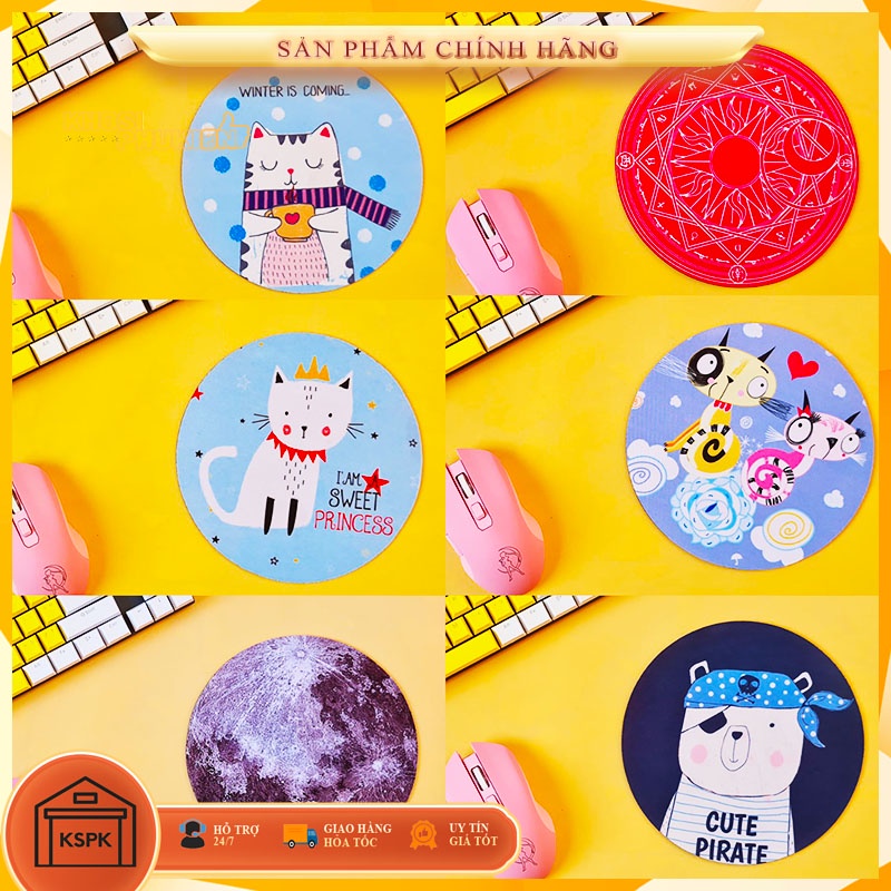 Tấm lót chuột tròn / vuông - mouse pad siêu cute