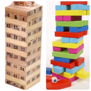 ĐỒ CHƠI RÚT GỖ SỐ + SẮC MÀU 48 THANH