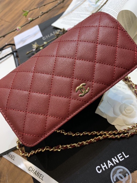 Túi woc katun da hạt Da thật  Size 19