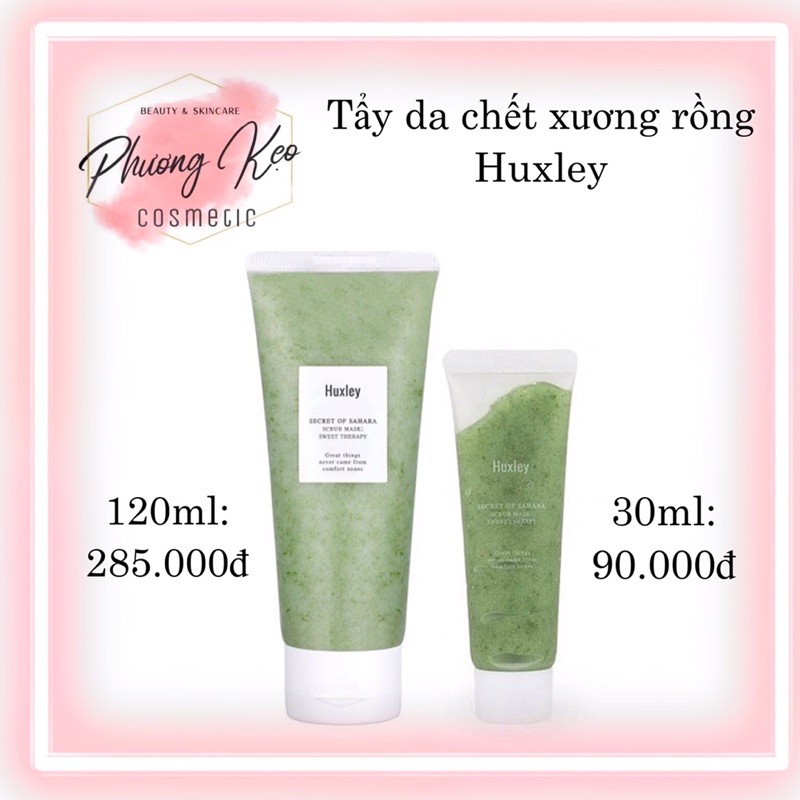 [ HÀNG CÓ SẴN] Tẩy tế bào chết xương rồng Huxley 30ml-120ml