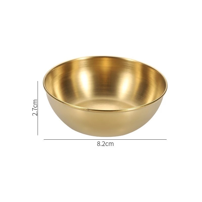 1 Chiếc Đĩa Đựng Nước Chấm, Gia Vị Bằng Thép Không Gỉ