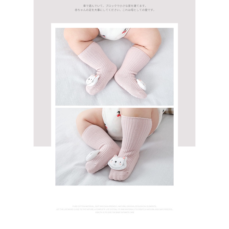 Vớ Cotton Chống Trượt Dễ Thương Cho Bé 0-3 Tuổi 0349