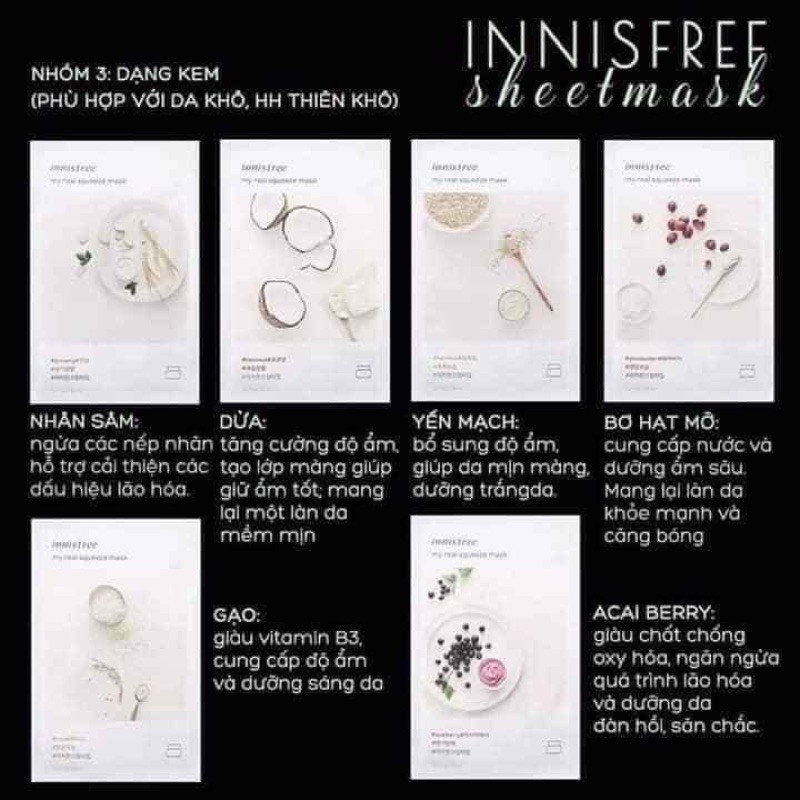 Mặt Nạ Innisfree Hàn Quốc mua 10 tặng 4