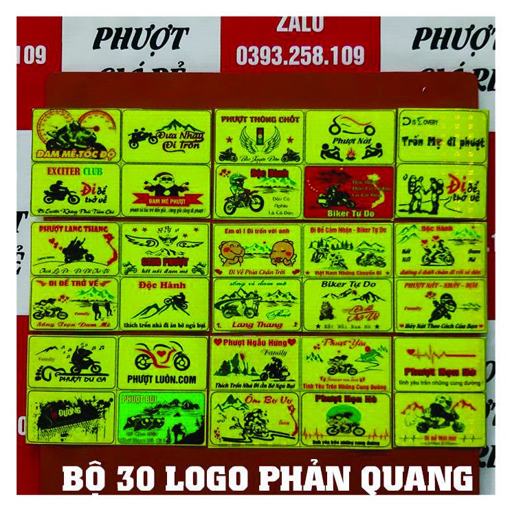 TEM PHƯỢT PHẢN QUANG SL 1 LOGO BẤT KỲ