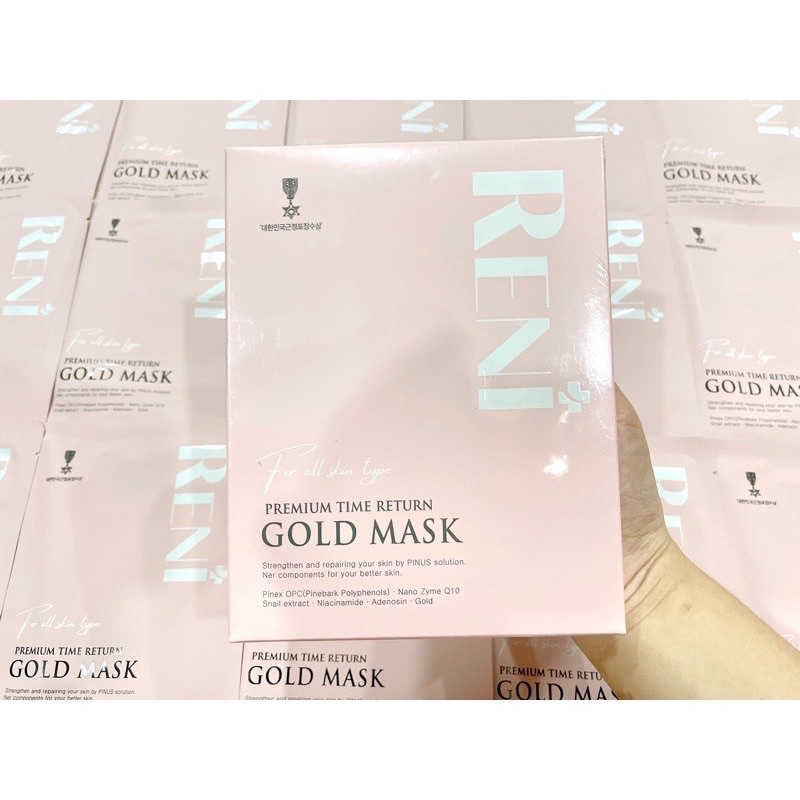 Mặt nạ tinh chất vàng cao cấp Reni Premium Time Return Gold Mask - 28g