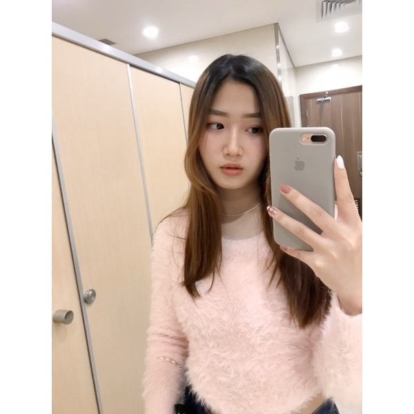 Áo Lông Thỏ Màu Hồng Phấn