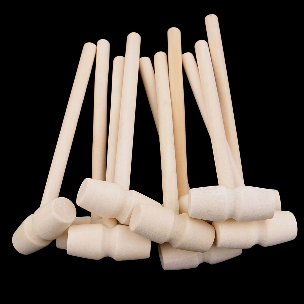 Set 2 / 10 Búa Điêu Khắc Đồ Da Thủ Công Bằng Gỗ Mini