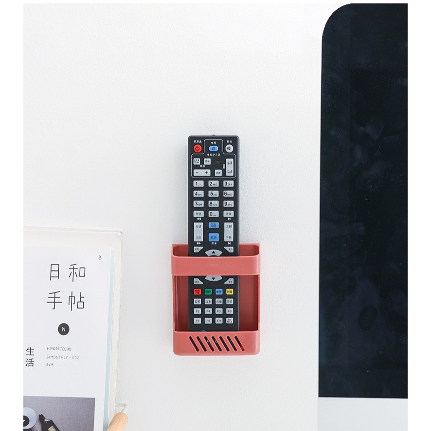 Kệ Để Remote kiêm giá đỡ sạc Điện Thoại Dán Tường độc đáo