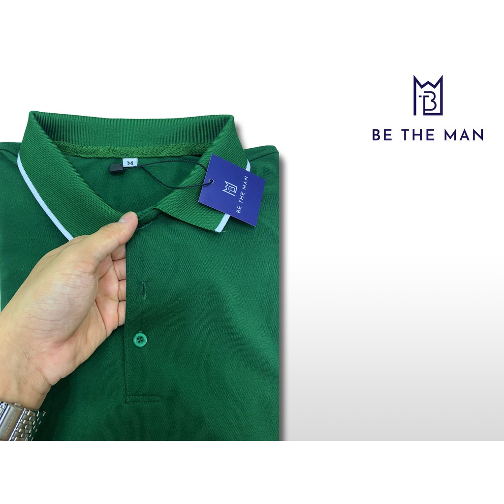 Áo thun Polo Nam SlimFit cổ bẻ vải cá Sấu Cotton màu Xanh Lá - BeTheMan