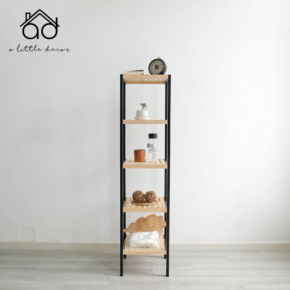 Kệ gỗ vuông 5 tầng - Kệ gỗ tab đầu giường 5 tầng A Little Decor - Kệ vuông đa năng decor