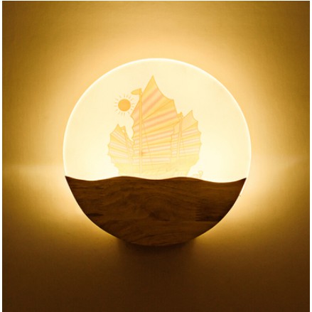 Đèn gắn tường trang trí nhiều mẫu mã, đế gỗ, hình ảnh đáng yêu, trang trí phòng khách, phòng ngủ hiện đại, sang trọng