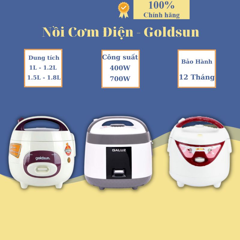 Nồi Cơm Điện - Nấu cơm ngon, cơm chín nhanh, chống dính tổ ong - Dung tích 1L, 1.8L - Bảo hành 12 tháng