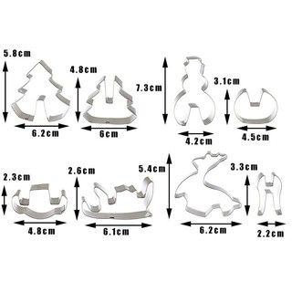 Bộ Cutter Giáng Sinh 8 món