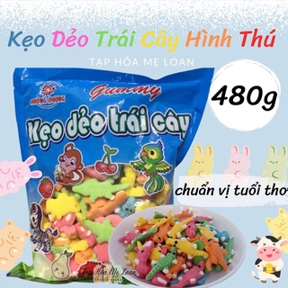 Kẹo Dẻo Trái Cây Hình Thú Hiệu Hướng Dương Túi 480gr