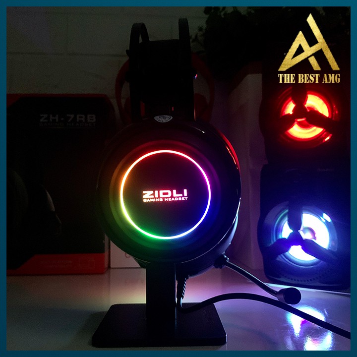 Tai Nghe Máy Tính Có Mic Gaming Led Rgb Headphone Chụp Tai Laptop Zidli ZH7 RB Nghe Nhạc Chơi Game Có Dây | BigBuy360 - bigbuy360.vn