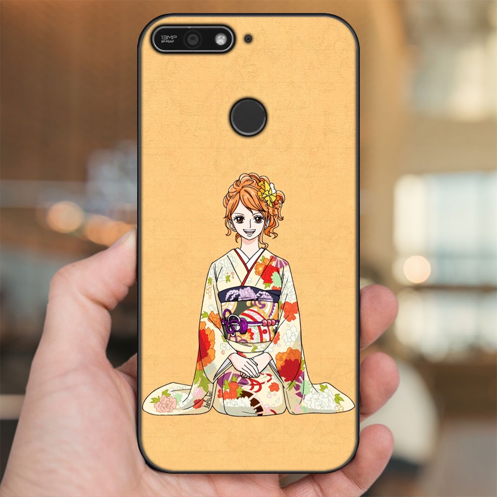 Ốp lưng Huawei Y6 Prime viền đen in hình Nami One Piece Đảo Hải Tặc