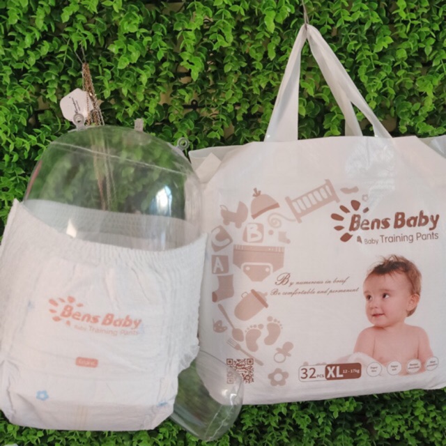 Bens Baby Size bỉm quần  Size M (6-11kg) 40 miếng Size L (9-14kg) 36 miếng Size XL(12-17kg) 32 m,Size XXL(17-23kg) 30m