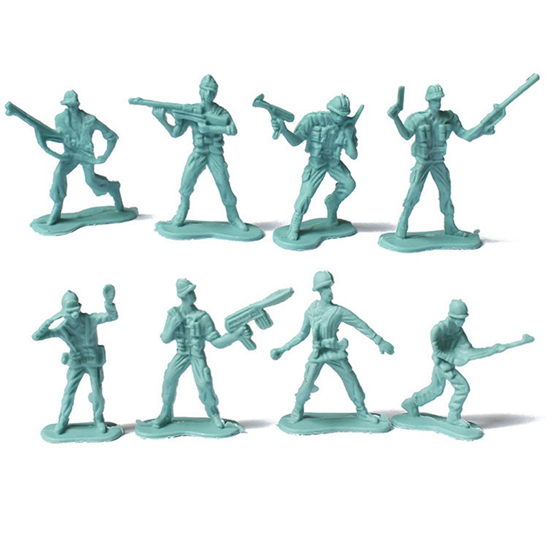 Set 100 Mô Hình Lính Quân Đội Mini 4.5Cm Bằng Nhựa Cho Bé Trai