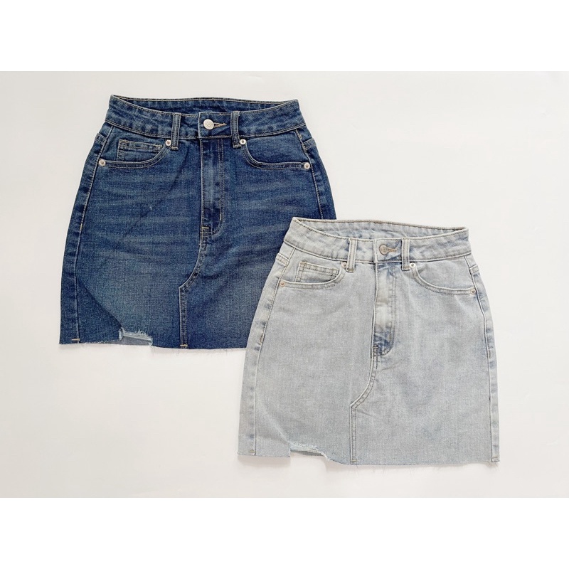Chân váy Jean nữ ôm xuất khẩu cao cấp REVERCLOTHINGS  Dani Jean Skirt