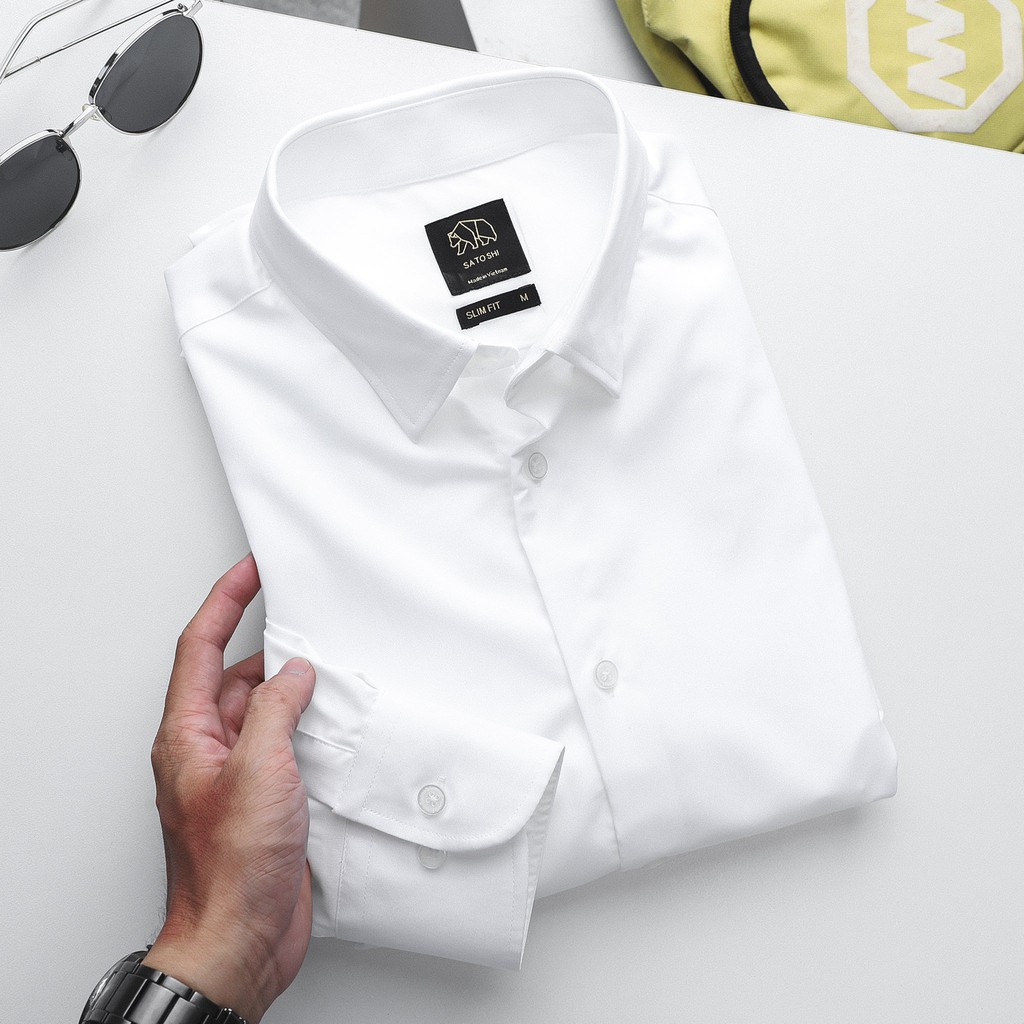 |Hẻm Store| Sơ mi nam Satoshi SASM50 chất liệu cotton tay dài 4 màu form slimfit phong cách trẻ trung dễ phối đồ