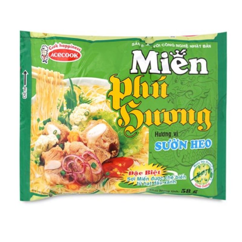Miến Phú Hương vị thịt bằm/vị Gà/Sườn heo/Thịt heo nấu măng gói 58g | BigBuy360 - bigbuy360.vn