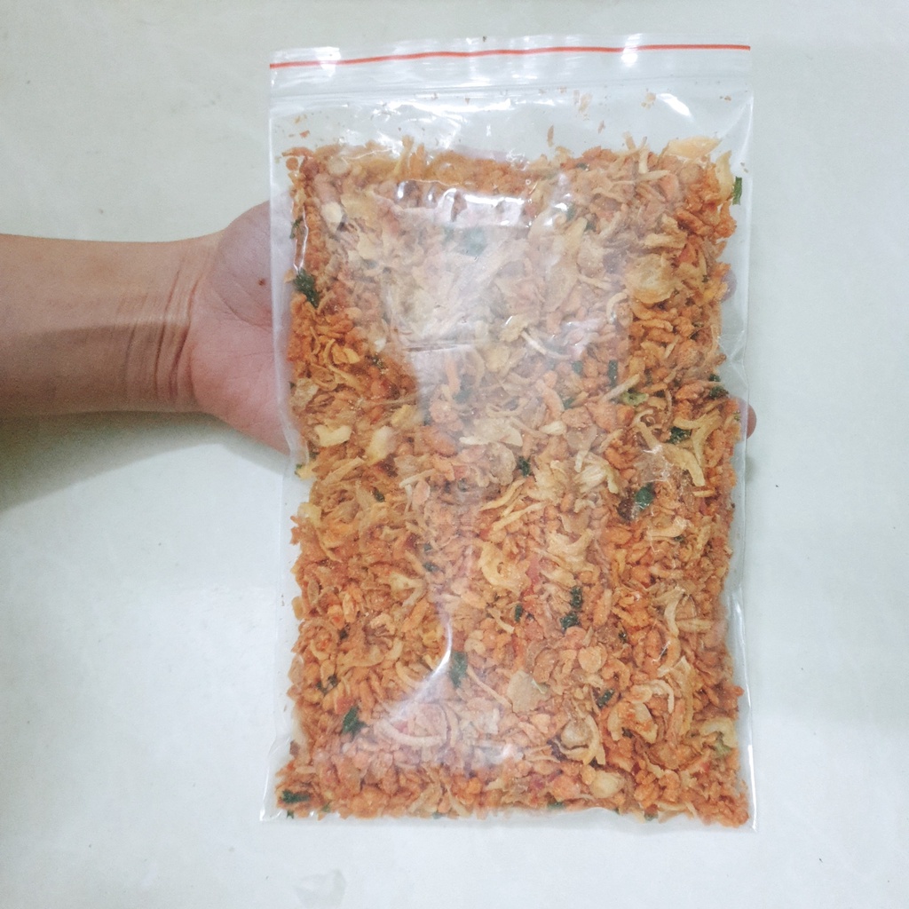 [Tặng 50gr Bánh Tráng] 4 Trong 1,Hũ 200gr Muối, Tép, Hành Phi, Hành Lá Giòn Thơm Để ăn Bánh Tráng