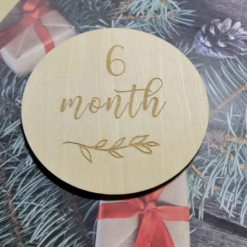 Set 13 Tấm Thẻ Ghi Âm Phát Triển Theo Tháng Làm Phụ Kiện Chụp Ảnh Cho Bé Sơ Sinh