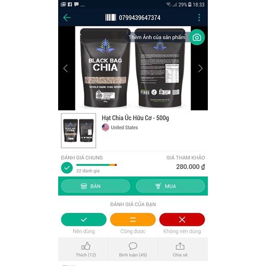 Combo 2 gói hạt chia đen 500g thương hiệu Black bag Úc hsd T12,2025