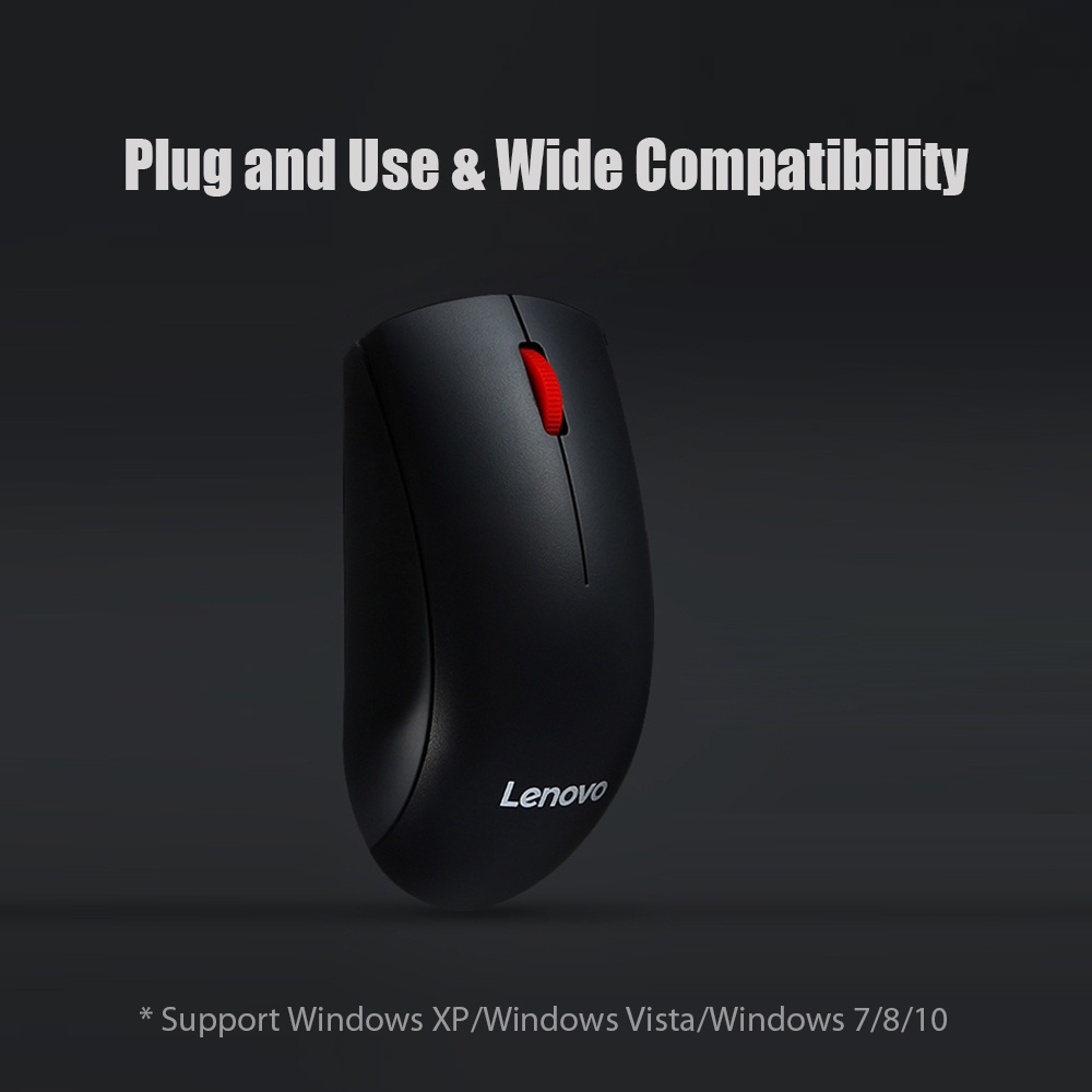 Chuột Không Dây Lenovo M120 Pro 2.4GHz Có Đầu Nhận USB Cho Laptop PC PC Mac