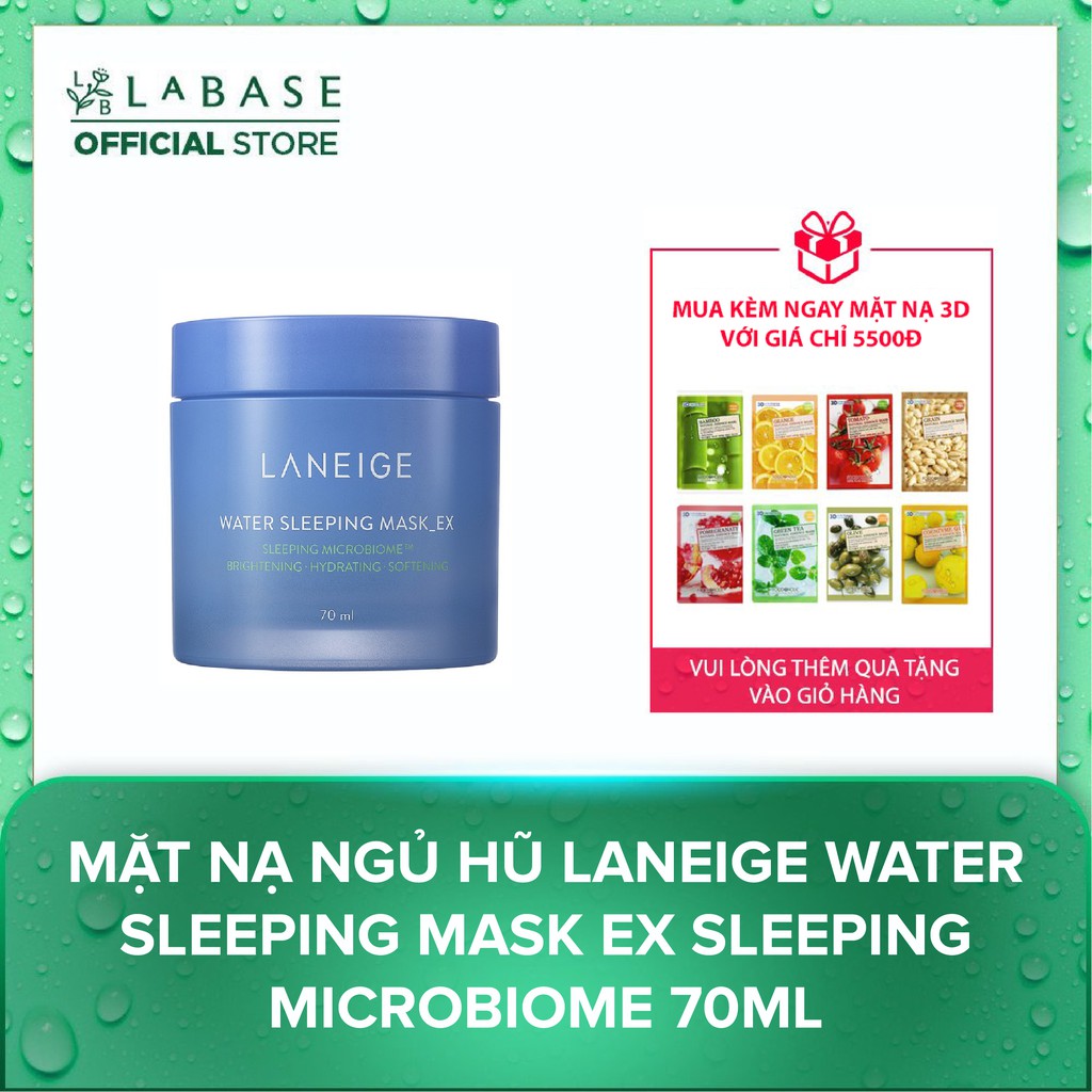Mặt nạ ngủ Laneige Water Sleeping Mask Ex Microbiome Brightening Hydrating Softening 70ml
