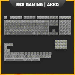 Bộ keycap AKKO Clear PC (Black / White / Tiffany Blue / Clear / Pink) | ASA-Clear Profile | 155 nút