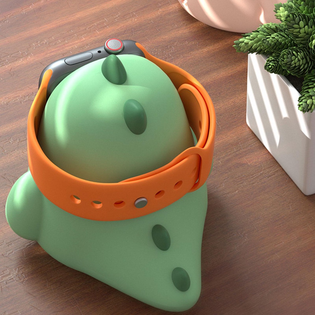 Đế Sạc Bằng Silicon Chống Rơi Hình Khủng Long Dễ Thương W0G9