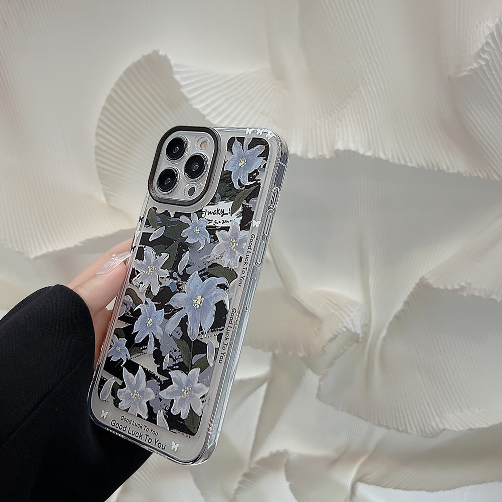 Ốp Điện Thoại TPU Silicone Họa Tiết Hoa vintage Cho ốp iPhone 11 pro max X Xr Xs 7 8 14 Plus Se 2020 12 pro max 13