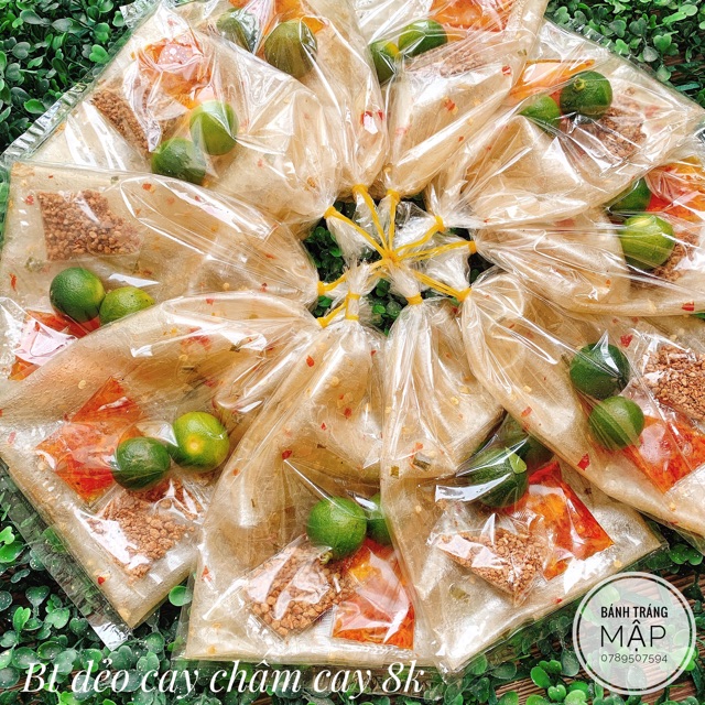 Bánh tráng dẻo cay chấm cay Mạnh Hùng giá rẻ Sài Gòn