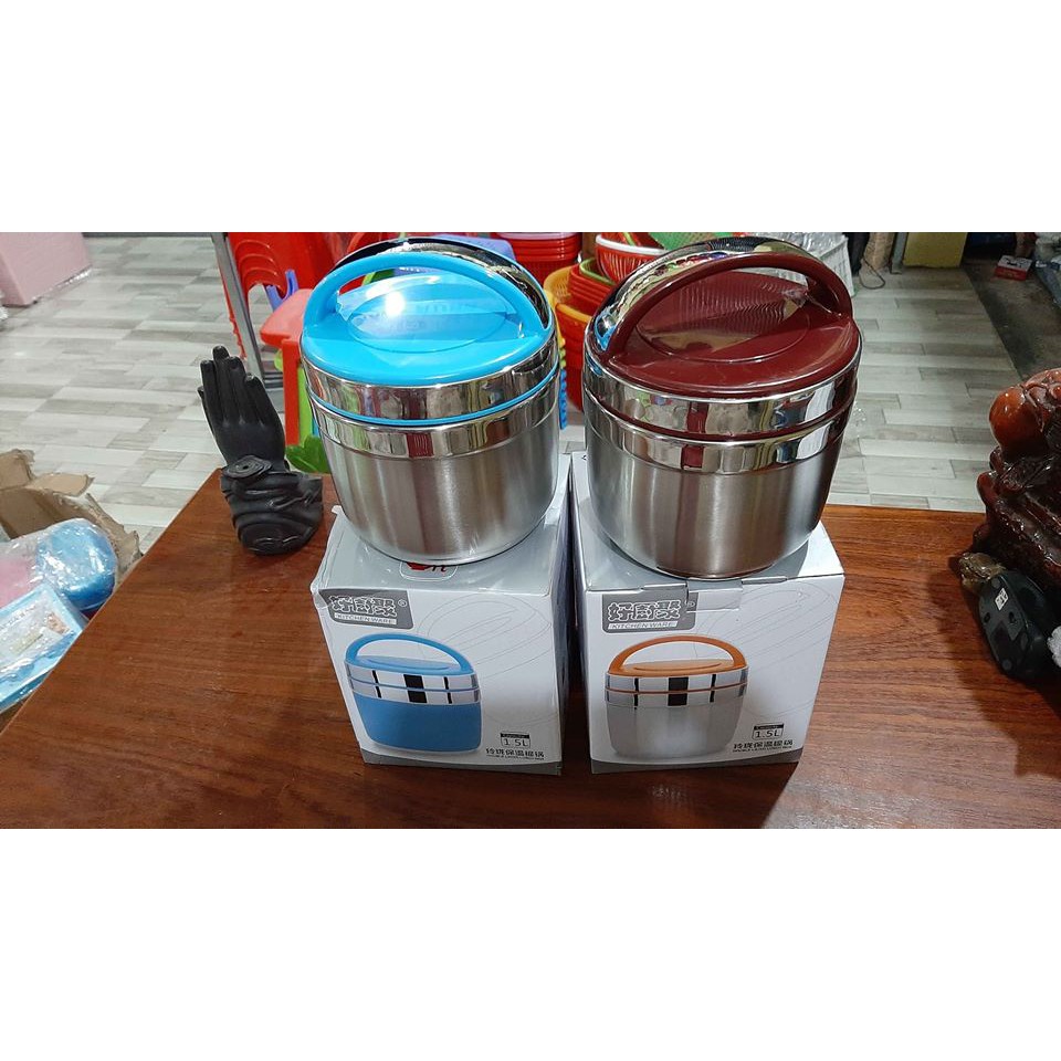 Cà mên giữ nhiệt 2 ngăn lòng INOX giữ nhiệt tốt