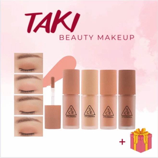 Màu Mắt Dạng Kem 3ce Liquid Primer Eye Shadow- Pink Ground- To Stay- Certainty- Better Timing