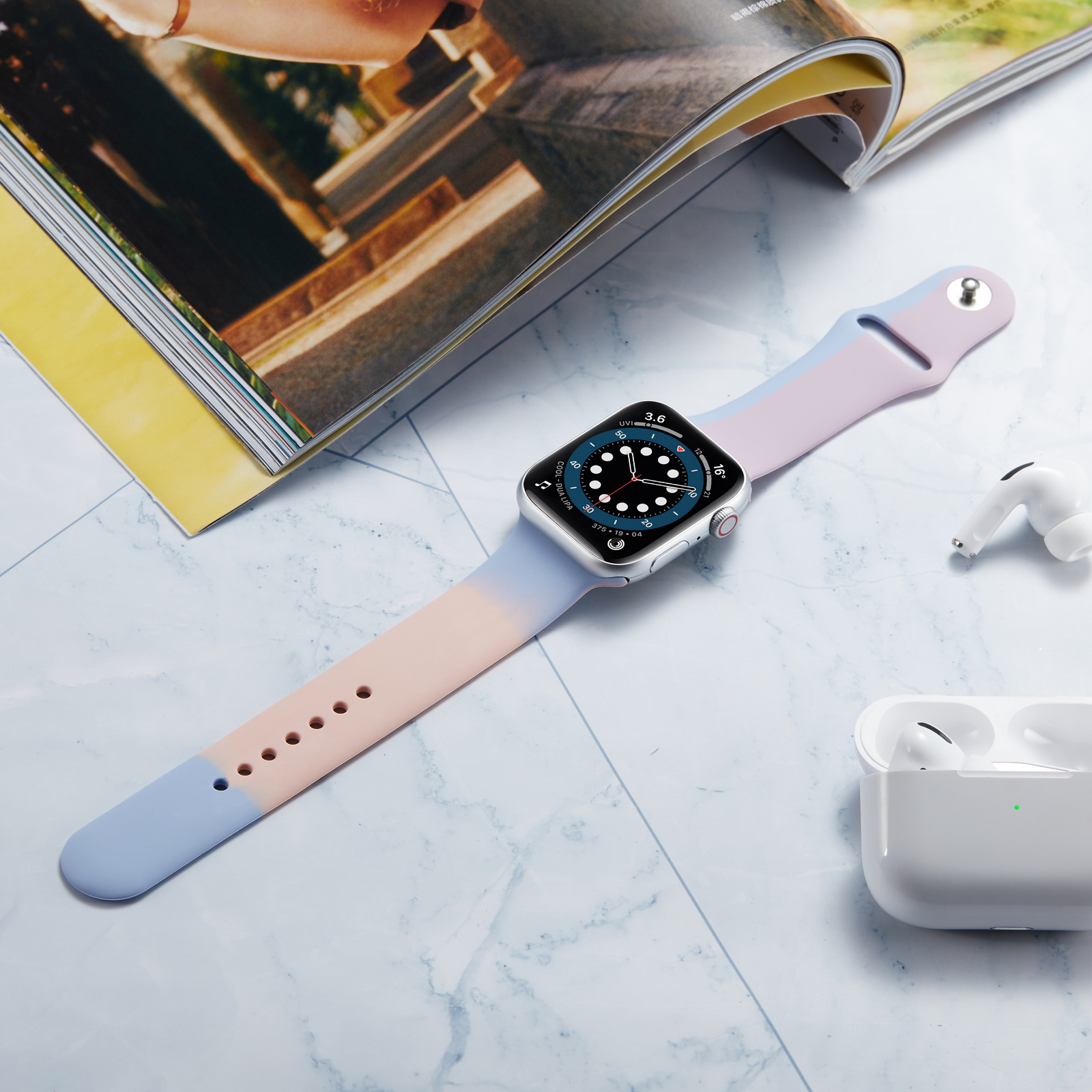 Dây đeo silicon cho đồng hồ Apple Watch dòng 6 5 4 3 2 1 44mm 40mm 42mm 38mm nhiều màu tùy chọn