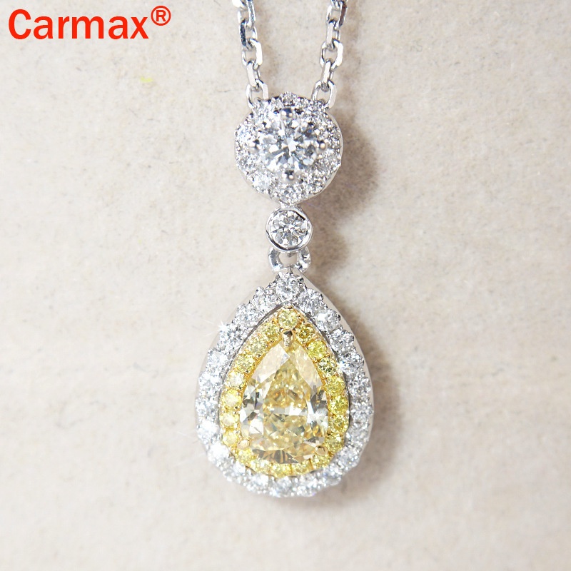 Vòng cổ Mặt Hình Giọt Nước In Họa Tiết Moissanite Sang Trọng Cho Nữ